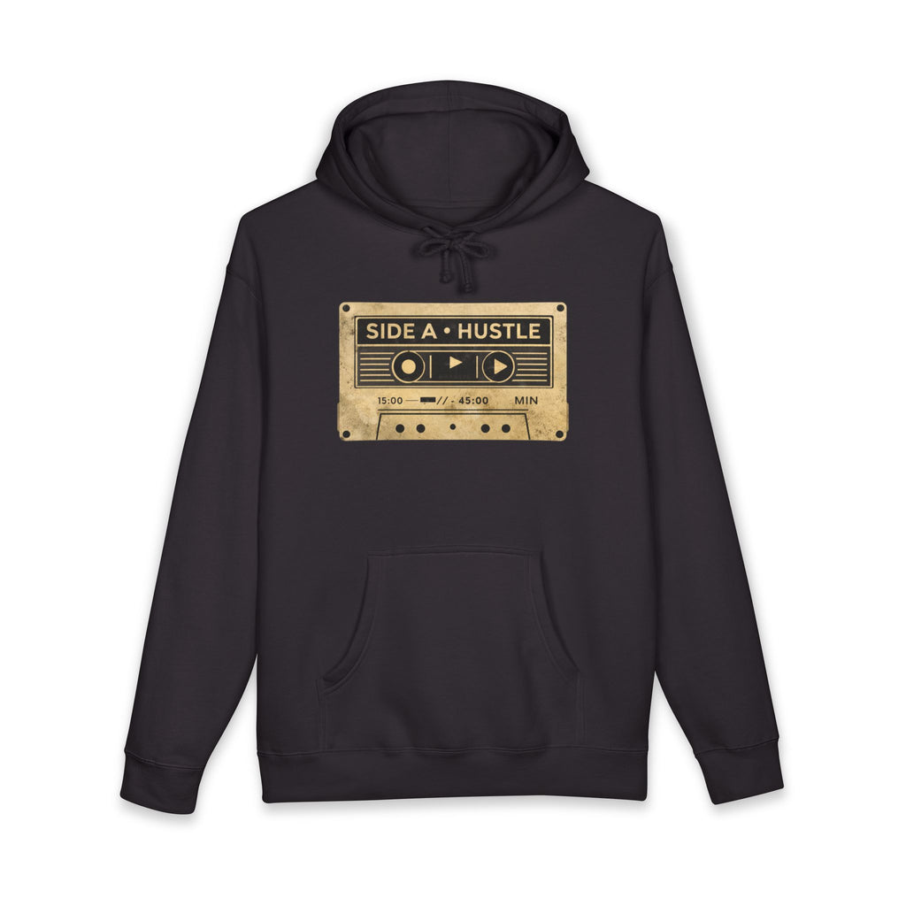 Side A Hustle Cassette Hoodie — Retro Vintage Tape Graphic Pullover