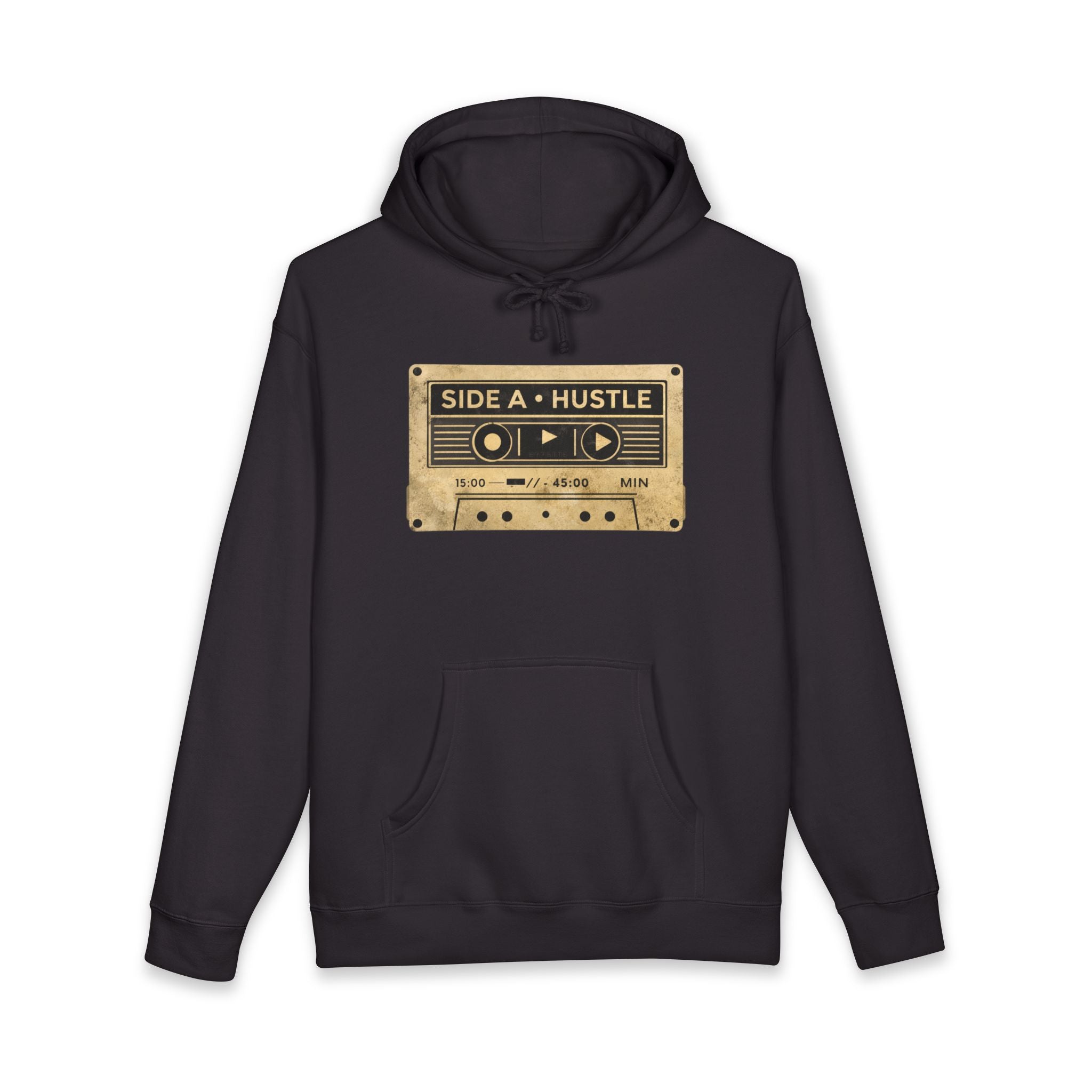 Side A Hustle Cassette Hoodie — Retro Vintage Tape Graphic Pullover