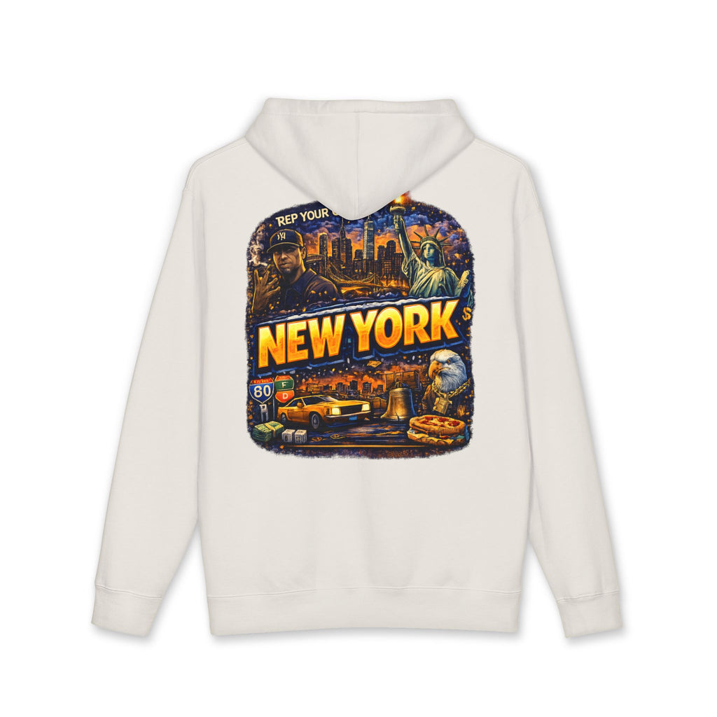 New York City Graphic Hoodie — Retro Skyline & Icons Pullover