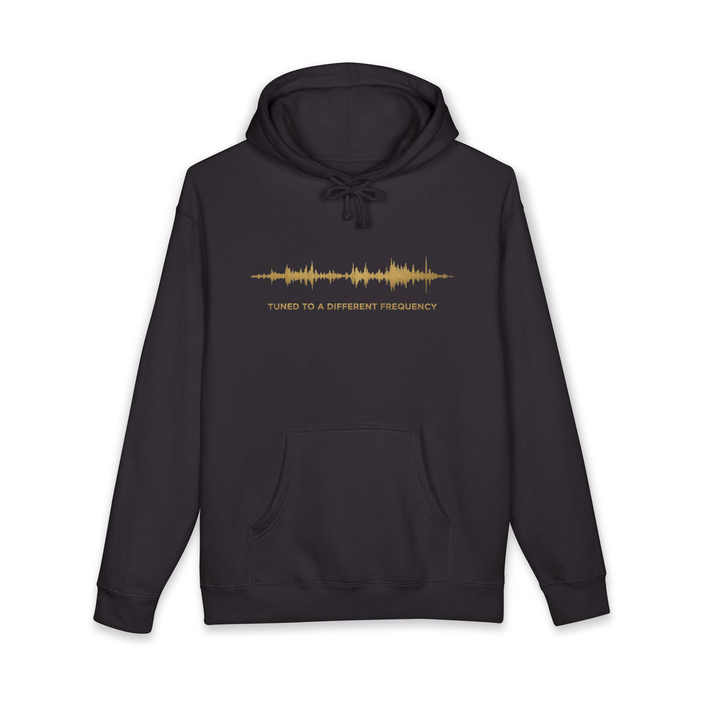 Golden Soundwave "Tuned to a Different Frequency" Graphic Hoodie