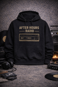 After Hours Radio Hoodie — Vintage Cassette Station Logo Pullover