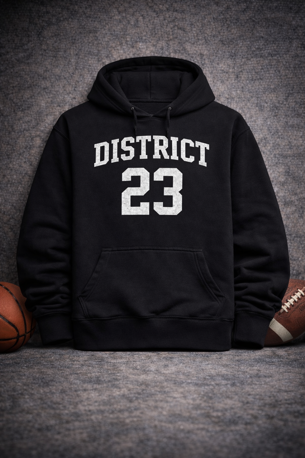 District 23 Hoodie — Athletic Vintage Collegiate Hoodie