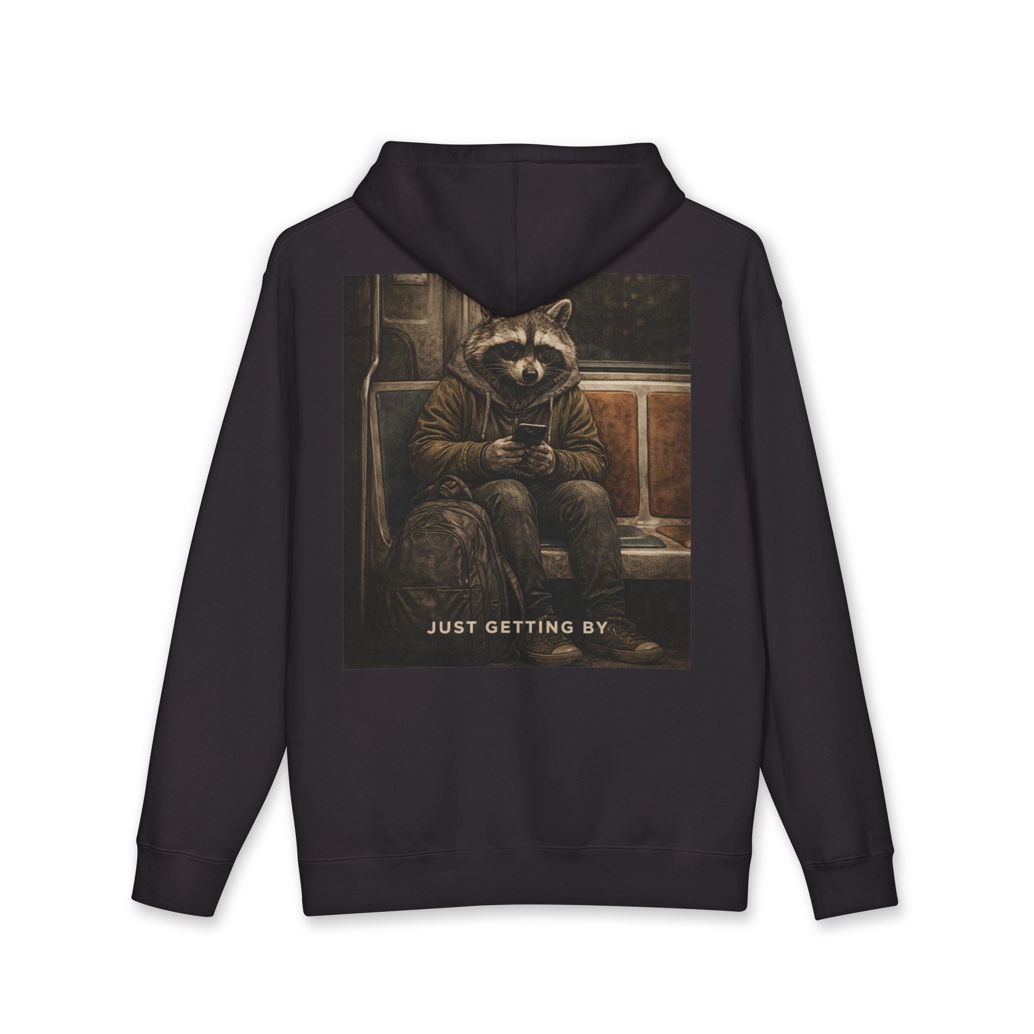 Just Getting By' Raccoon Hoodie
