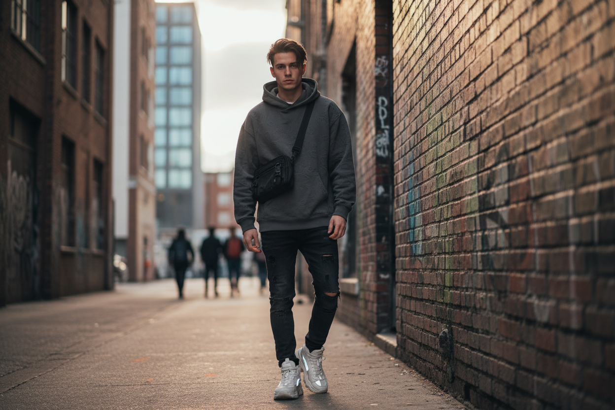 man wearing a hoodie